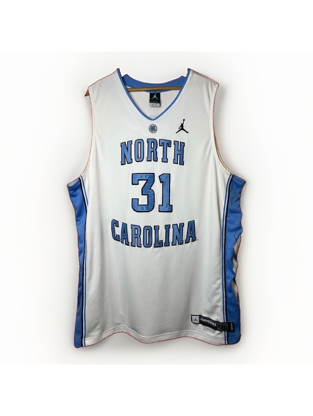 VINTAGE Nike Air Jordan North Carolina Jump Man Basketball Jersey Men XL # 31